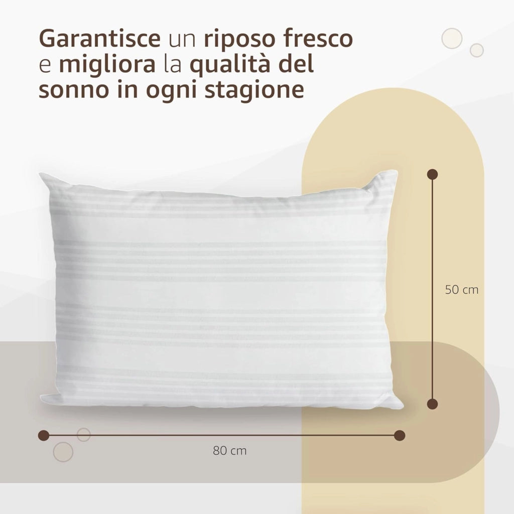 SONIT - Copricuscino Letto - Federe Cuscino per Camera - Coprifedere Cuscini Letto Con Cerniera - Dimensione 50x80 Pacco da: 2