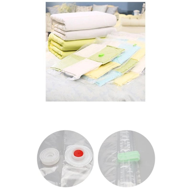 6 Pezzi Sacchetti Buste Sottovuoto Vestiti Trasparente 70X100cm