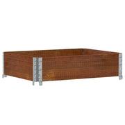 Fioriera | Cassetta per fiori | Vaso da Giardino Marrone 80x60 cm Legno Massello di Pino