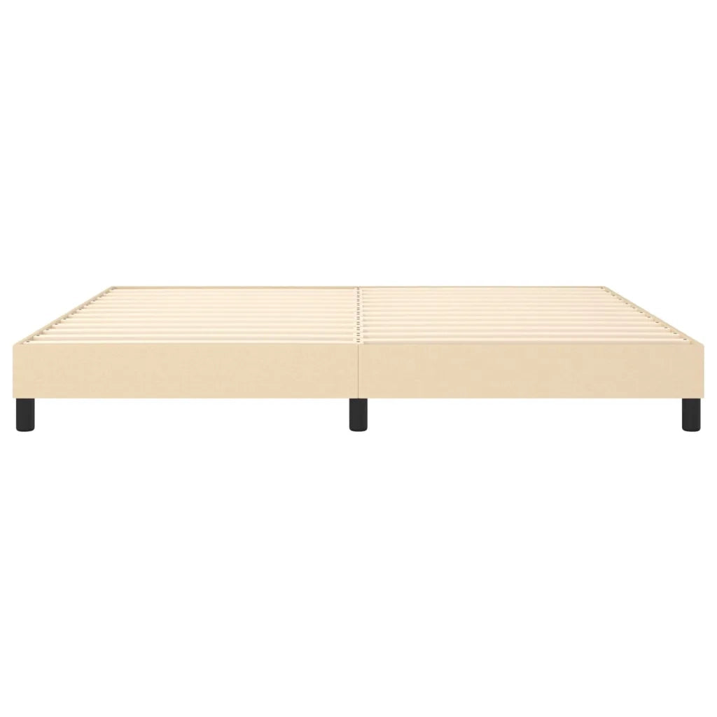 Struttura Letto a Rete a Molle-Giroletto Crema 200x200 cm in Tessuto 740628