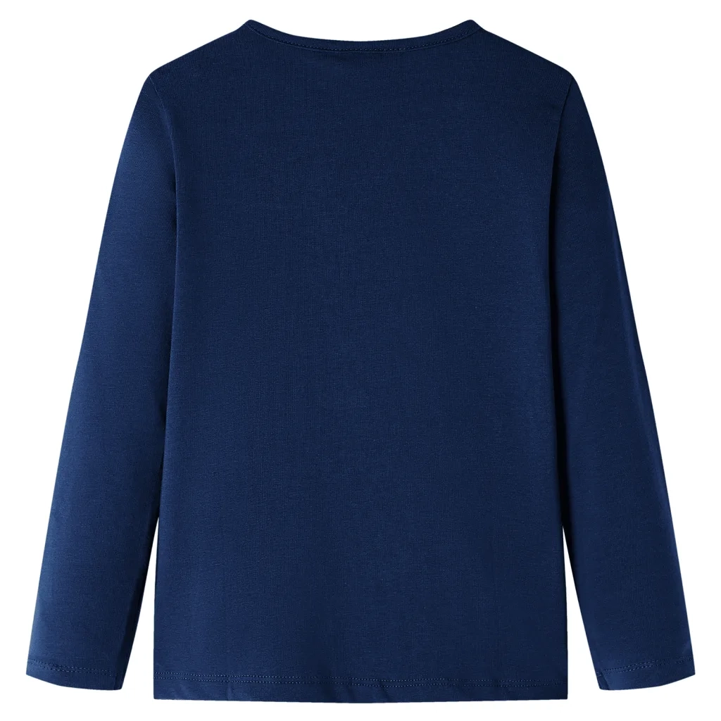 Maglietta da Bambina Maniche Lunghe Blu Marino 92 14289