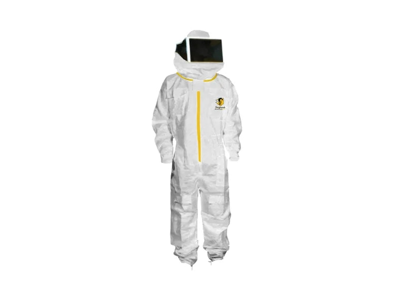 Art.234 Tuta apicoltura cotone 100% maschera quadrata staccabile S-XXXL - Bianco - XXL