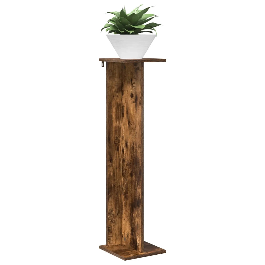 Supporto per piante 2 pz Rovere Fumo 25 x 25,5 x 100,5 cm 899635