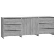 Buffet credenza cassettiera armadio mobile contenitore organizer per cucina soggiorno salotti 3 pezzi legno ingegnerizzato Sonoma grigio 02_0037184