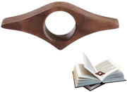 Accessori per libri manufatti a mano - Supporto per libri - Accessori per la lettura - Portatile - Per libri spessi/delici - Costruzione in legno di noce di alta qualità - Supporto per libri