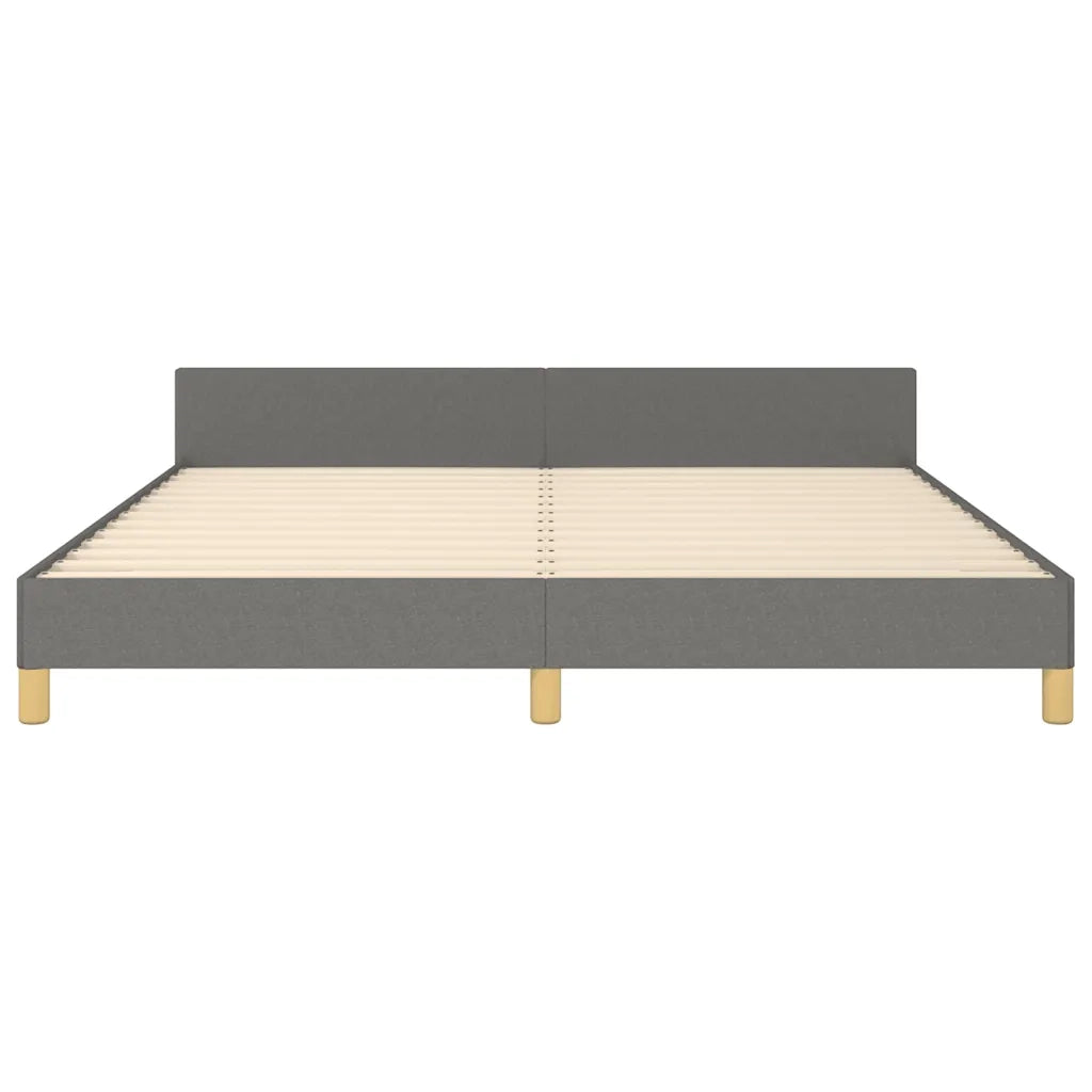 Giroletto senza Materasso-Struttura Letto Grigio Scuro 180x200 cm Tessuto 484061