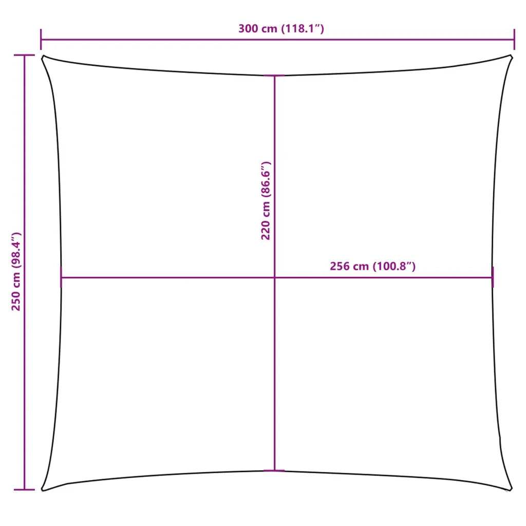 Parasole a Vela in Tessuto Oxford Rettangolare 2,5x3 m Bianco 135260