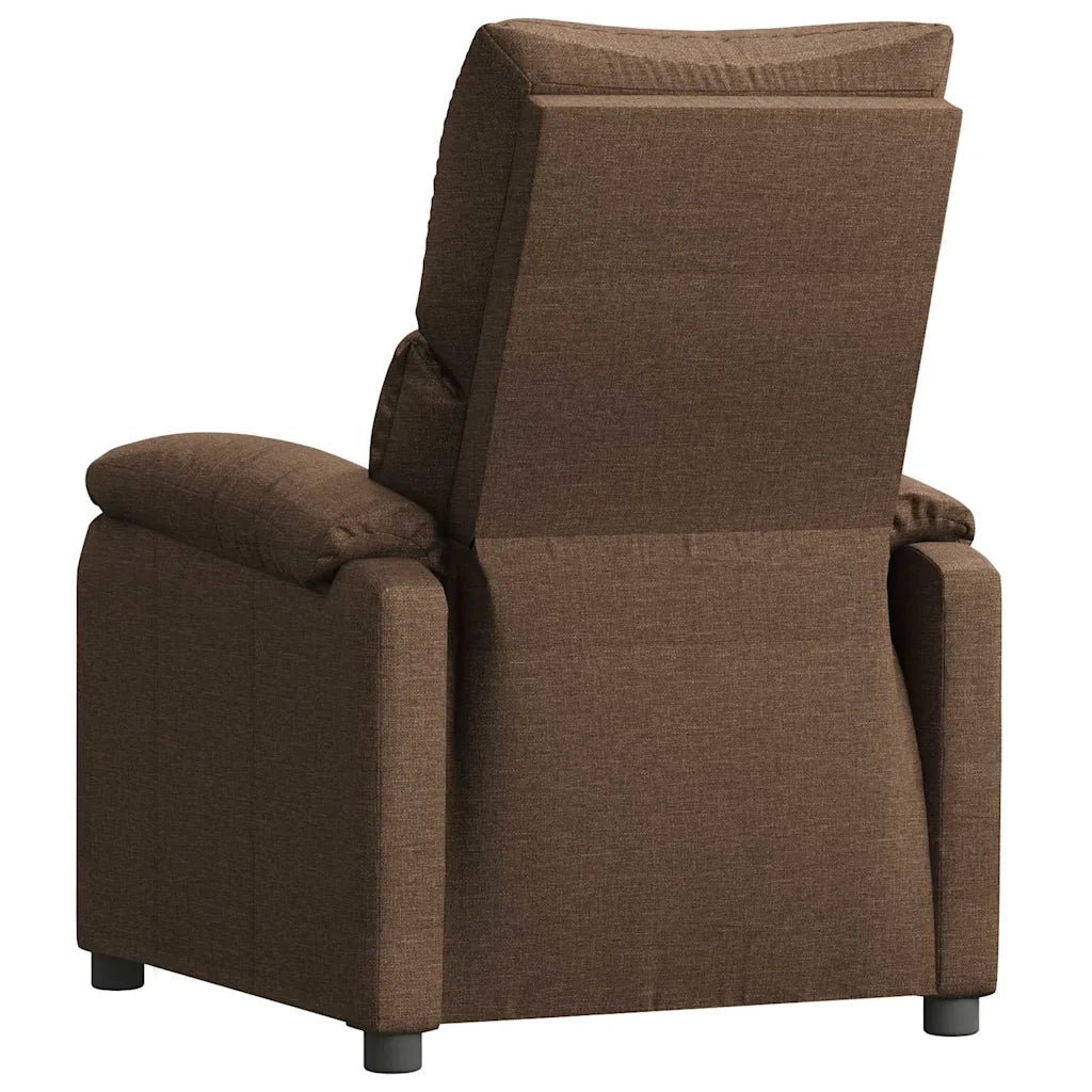 Divano Sedia-Poltrona Reclinabile in Tessuto Marrone 499633