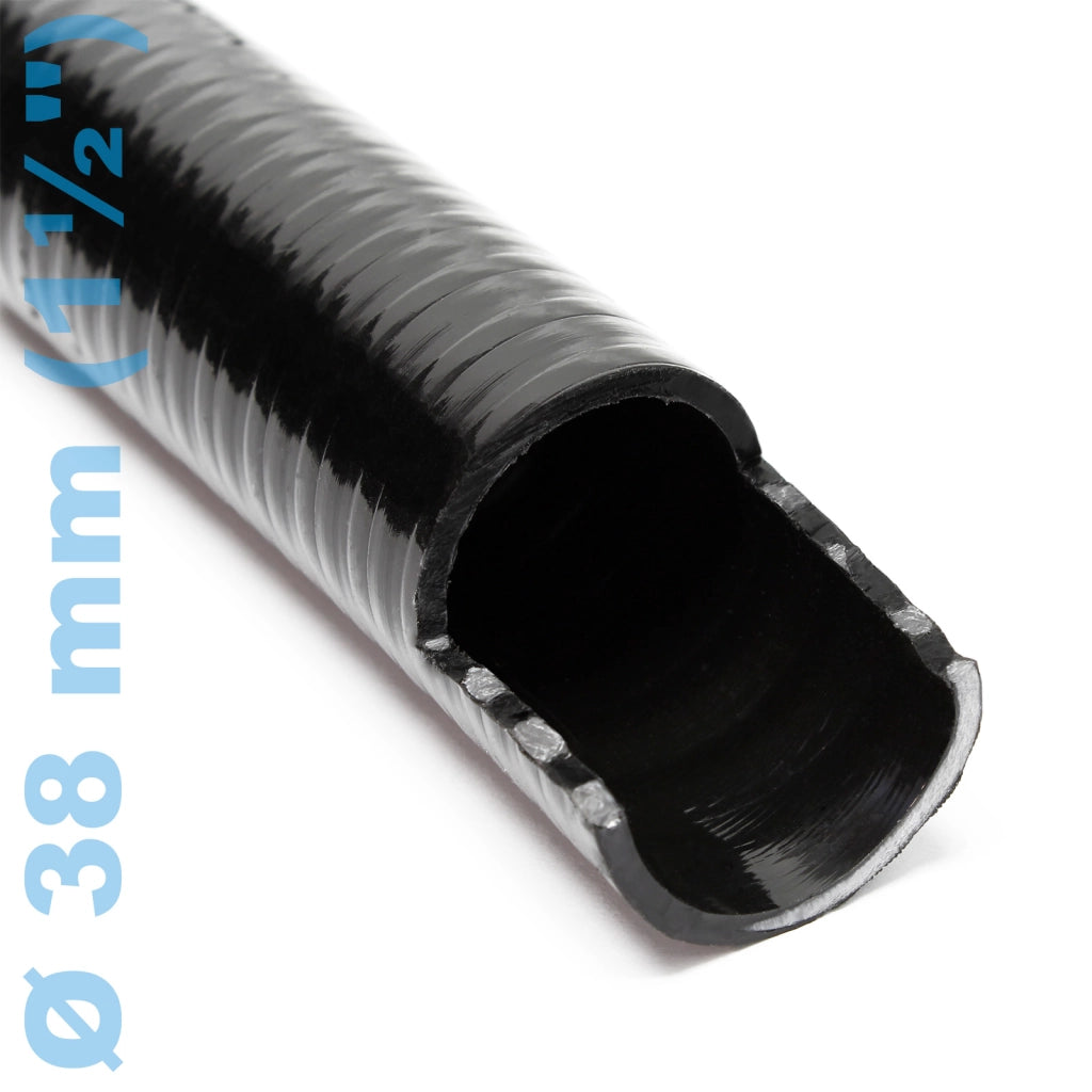 Tubo Luisiana OM/I 25m Tubo spiralato per aspirazione in PVC D38mm 420g/m per pompe laghetti