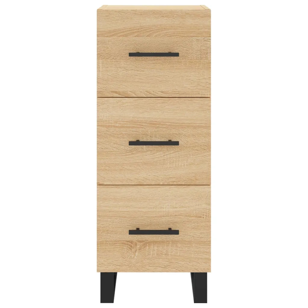 vidaXL Credenza Rovere Sonoma 34,5x34x180 cm in Legno Multistrato