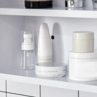 kleankin Armadietto a Specchio Rettangolare Montato a Parete con Credenze e Ripiano Regolabile, in MDF e Vetro, 60x15x75cm, Bianco