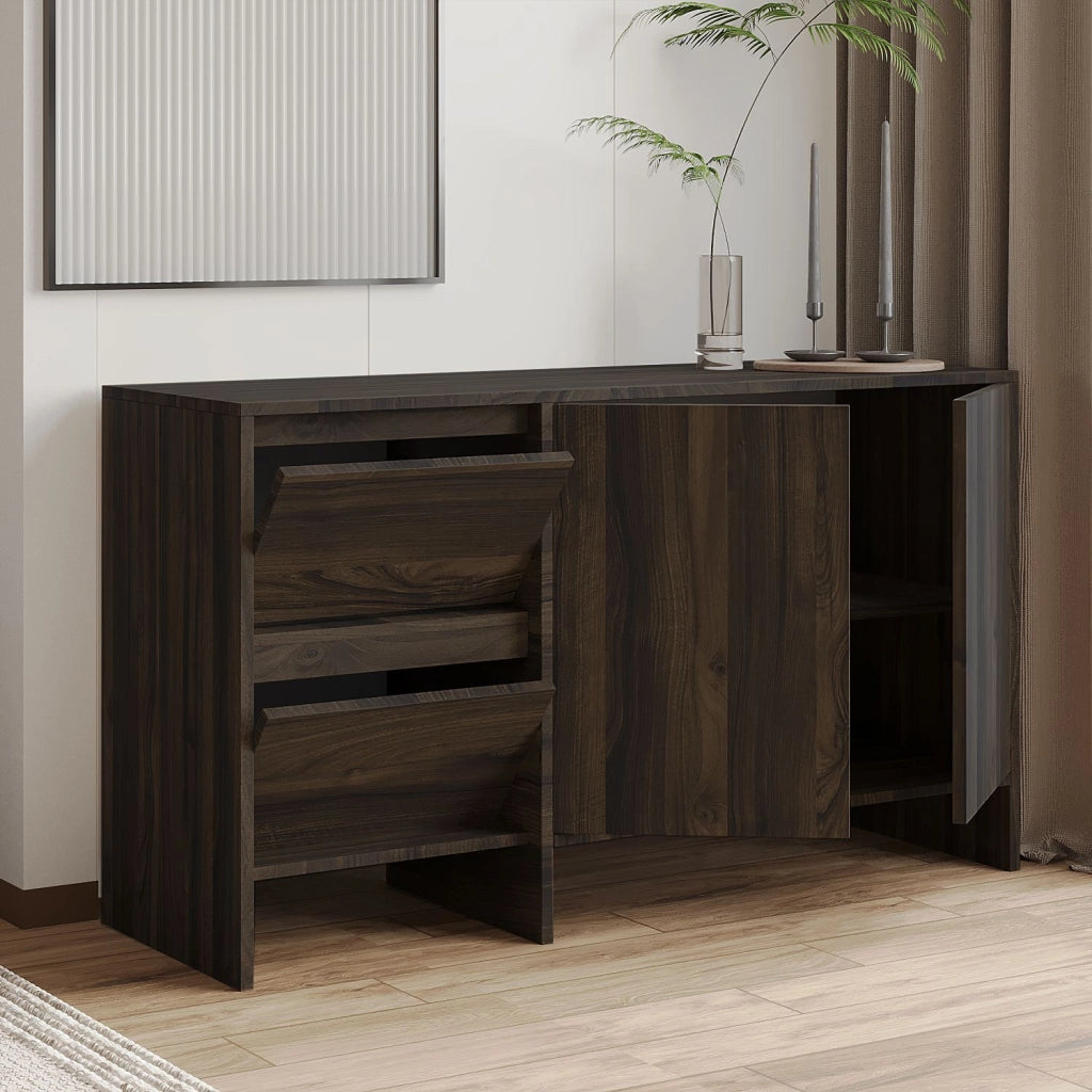 Credenza in legno "Laris 130" - 130 x 44 x 82 cm - Marrone