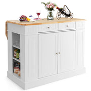Isola da cucina con contenito reripiani regolabili a 3 livelli-Mobile contenitore da cucina a 2 ante Bianco