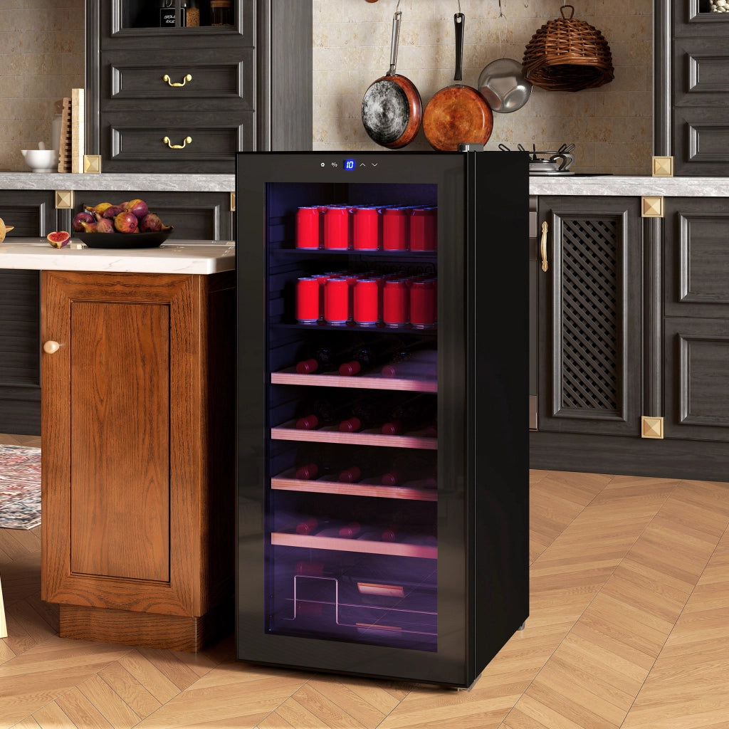 Cantinetta Frigo per Vino ¨C zephmum ¨C Nero 43x45x94 cm