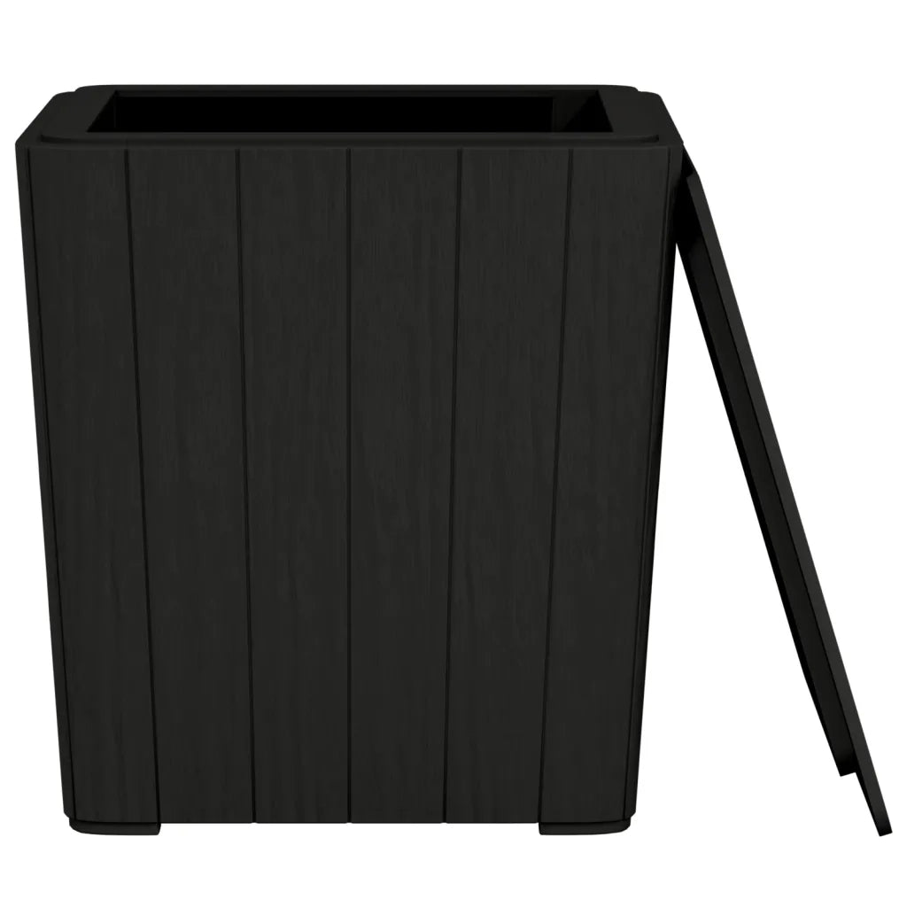 Tavolo da Giardino con Coperchio Rimovibile Polipropilene Nero 364152
