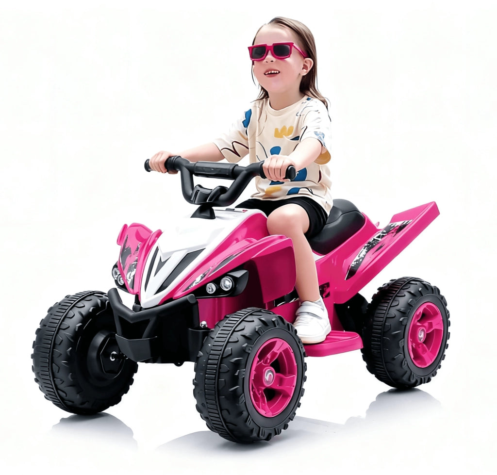 Quad Elettrico per Bambini 12V con Luci LED Clacson e Musica ATV a Batteria Ricaricabile