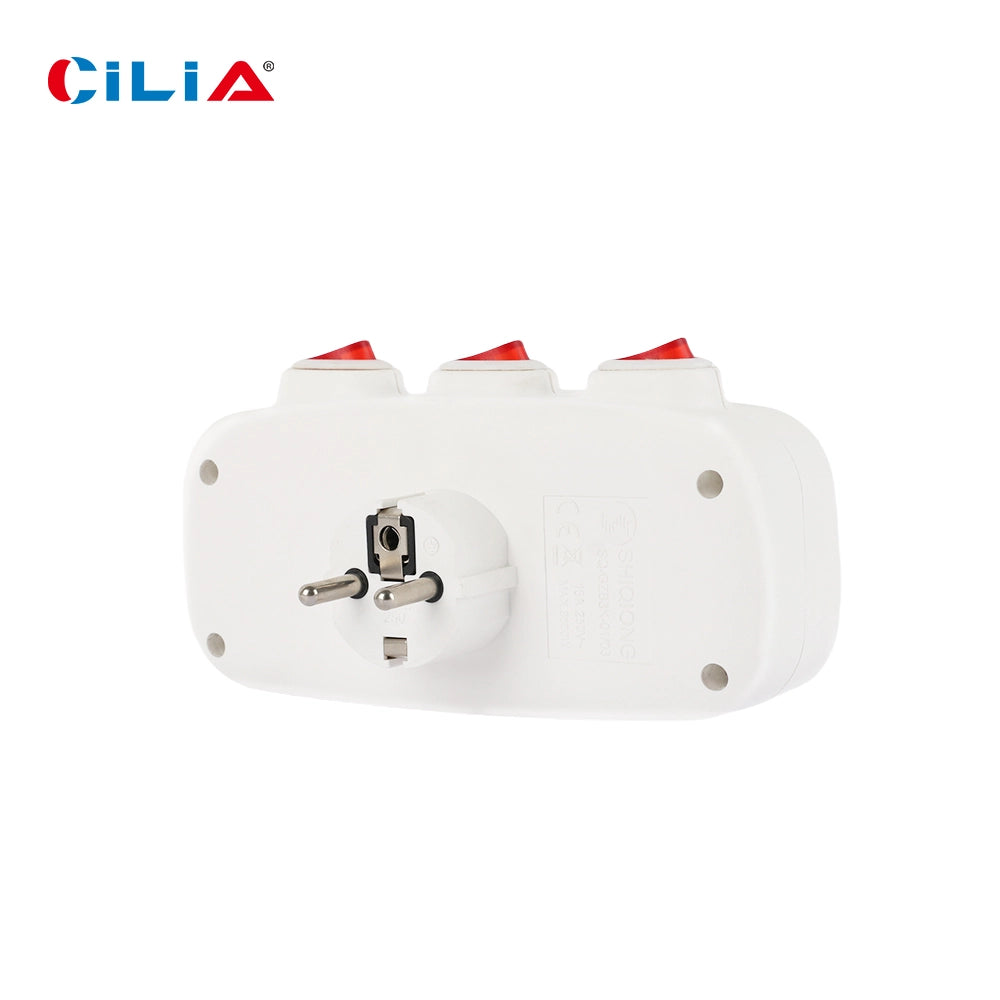 Adattatore Multipresa 3 in 1 con Interruttori ¨C zephmum ¨C Bianco