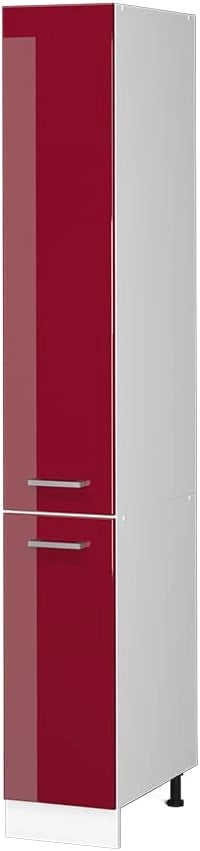 Armadio da farmacia R-Line, Rosso lucido, 30 cm, per la libera combinazione all'interno di sistemi cucina modulari