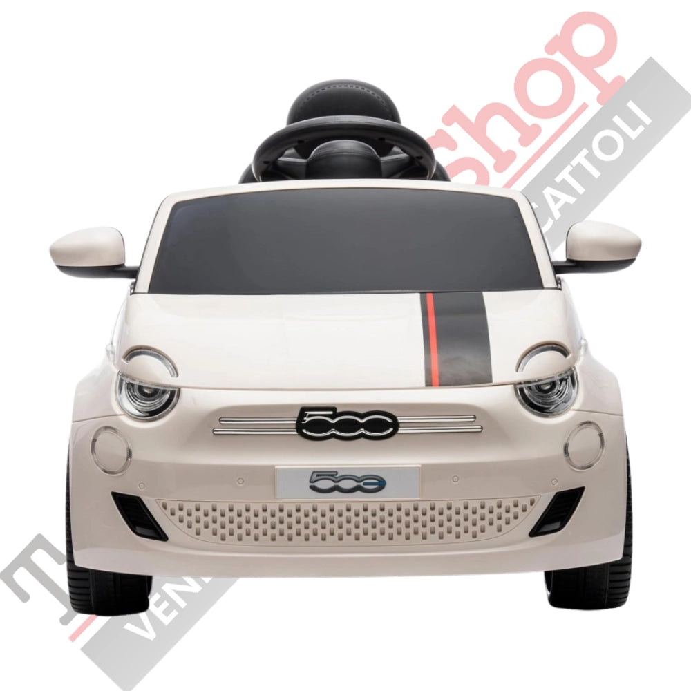 Tecnobike Shop Auto Elettrica per Bambini Fiat 500e 12V-Beige