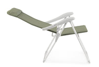 Set 4 Sedie Sdraio Pieghevole 57x65x110 cm in Alluminio Cayo Olive