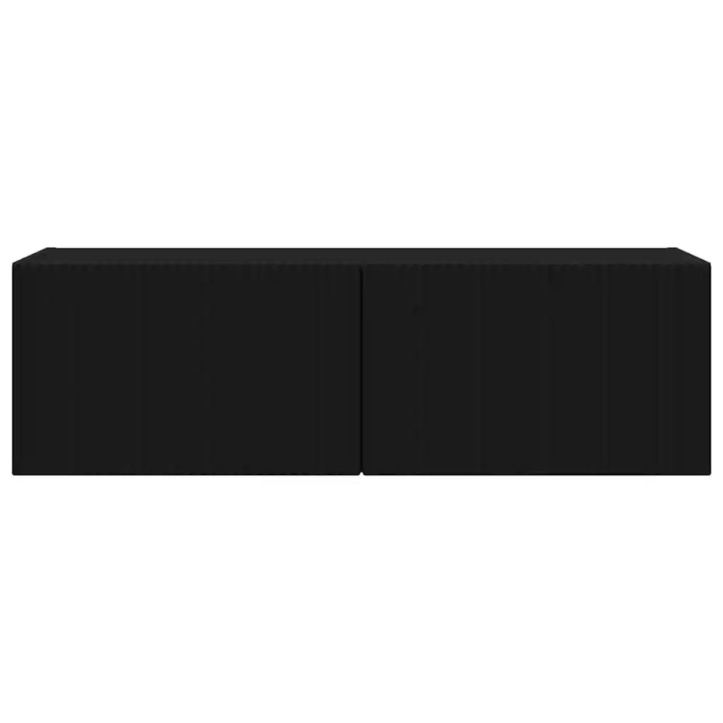 Mobile TV da parete Nero 98 x 31 x 29,5 cm Legno multistrato 892231