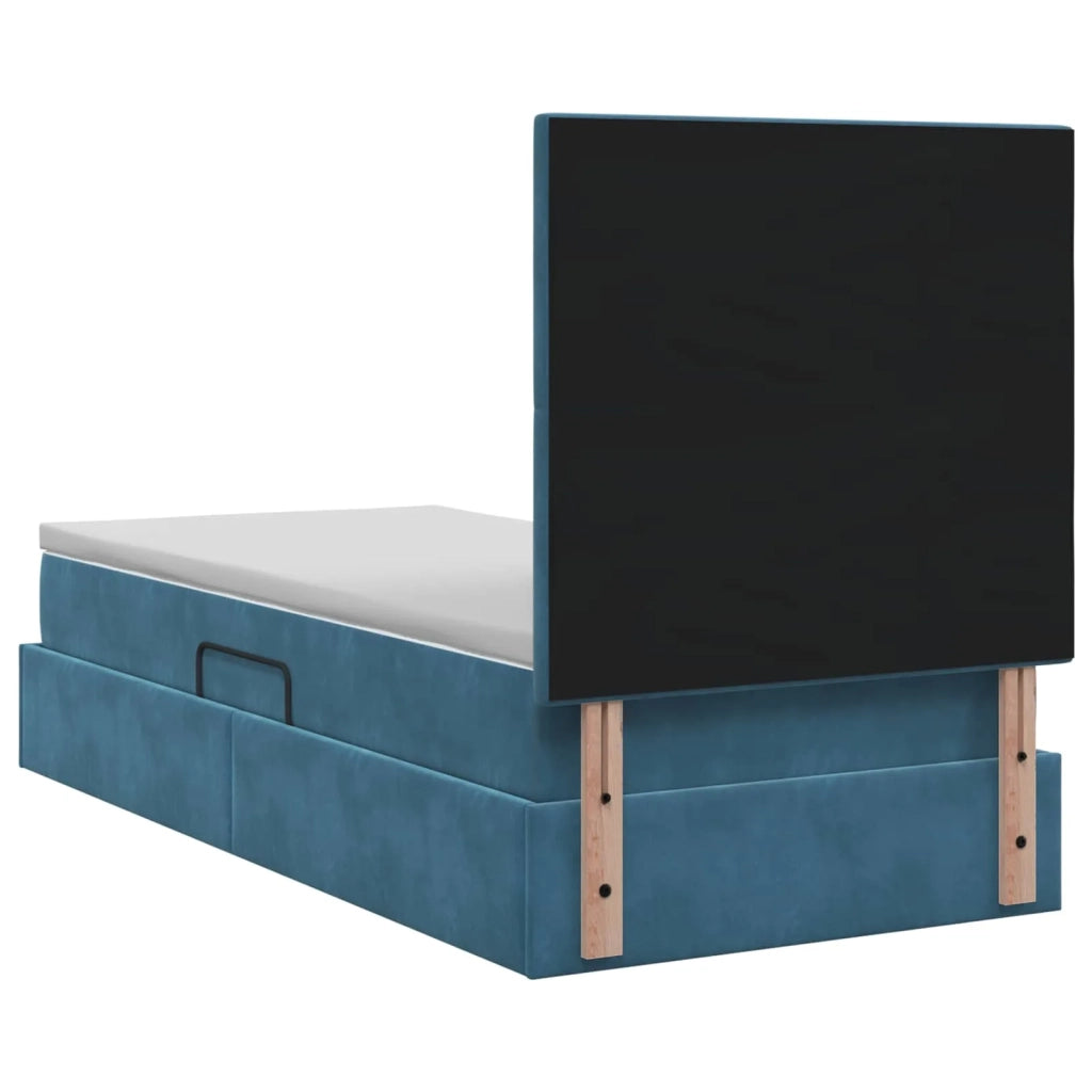 Letto con contenitore e materasso Blu Scuro 100 x 200 cm 3459613