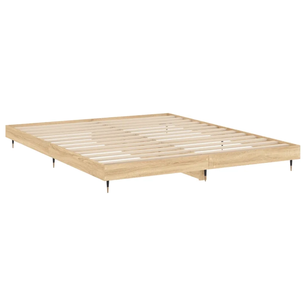 Giroletto senza Materasso Rovere Sonoma 200x200cm in Truciolato
