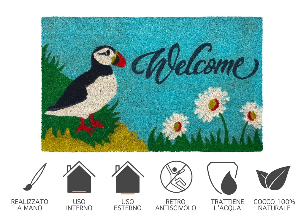Zerbino Ingresso Casa In Fibra Di Cocco Con Base In Pvc  Parrot