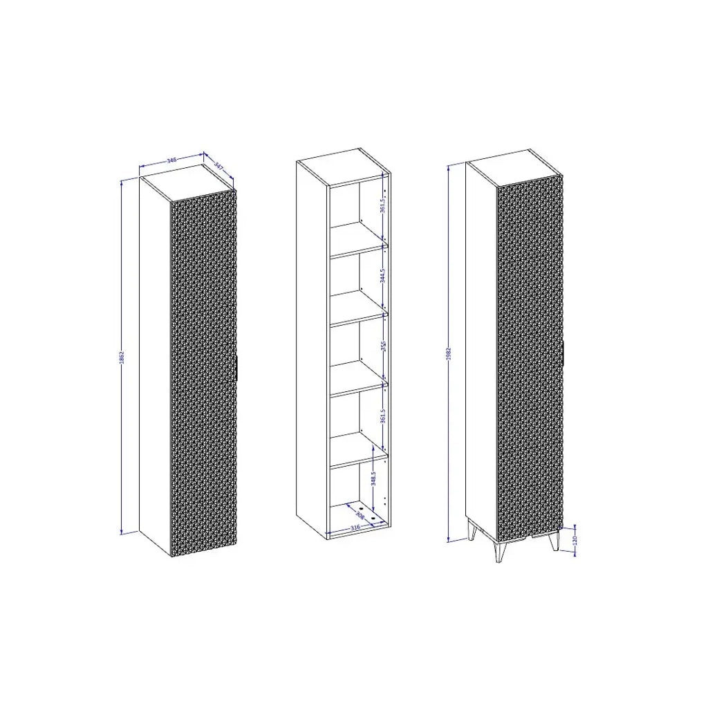 Colonna per il bagno collezione CHIC nero - Mobile moderno ed elegante