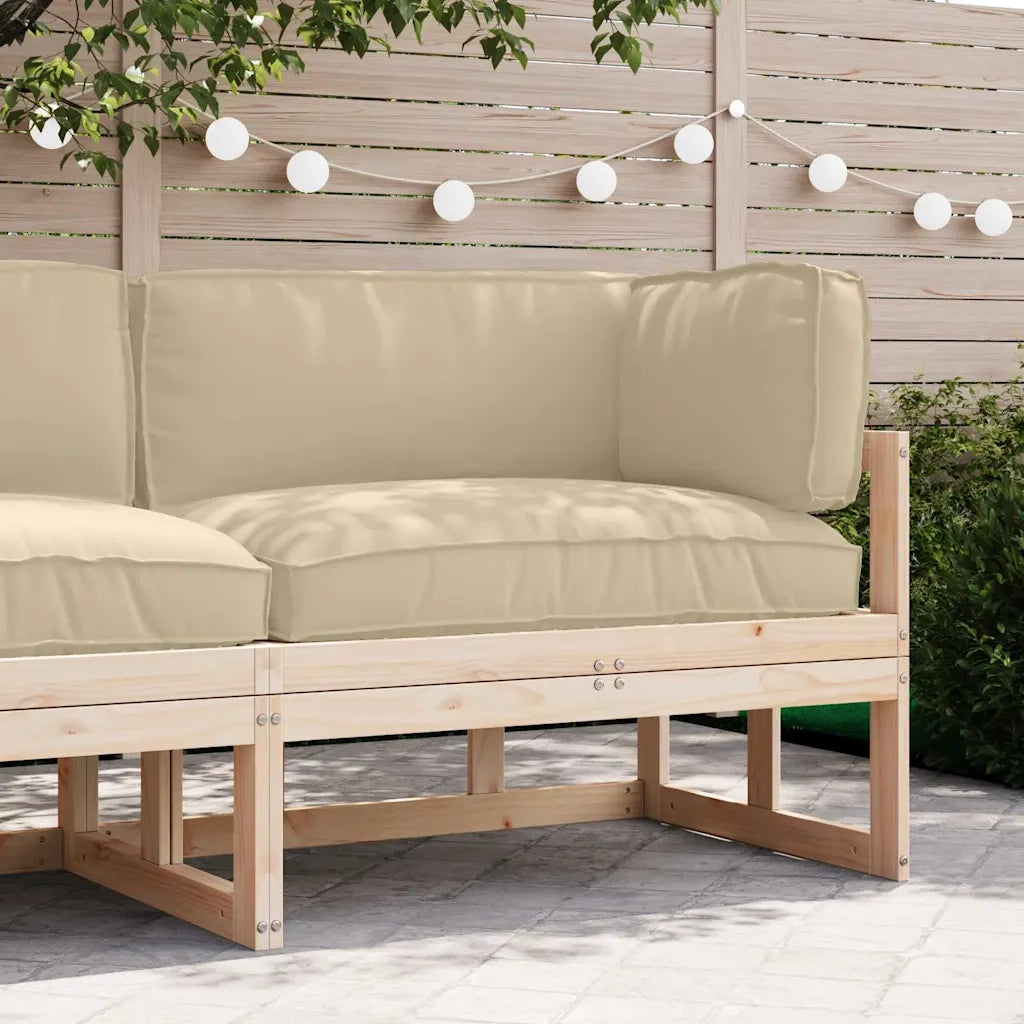 Set di Cuscini per Pallet 3 pcs Beige Tessuto Oxford 3329092