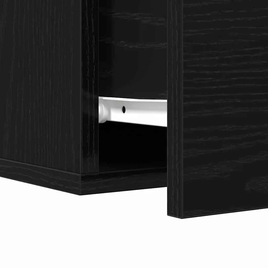 Armadio da Notte 2 pcs Rovere Nero 35 x 35 x 20 cm 863787