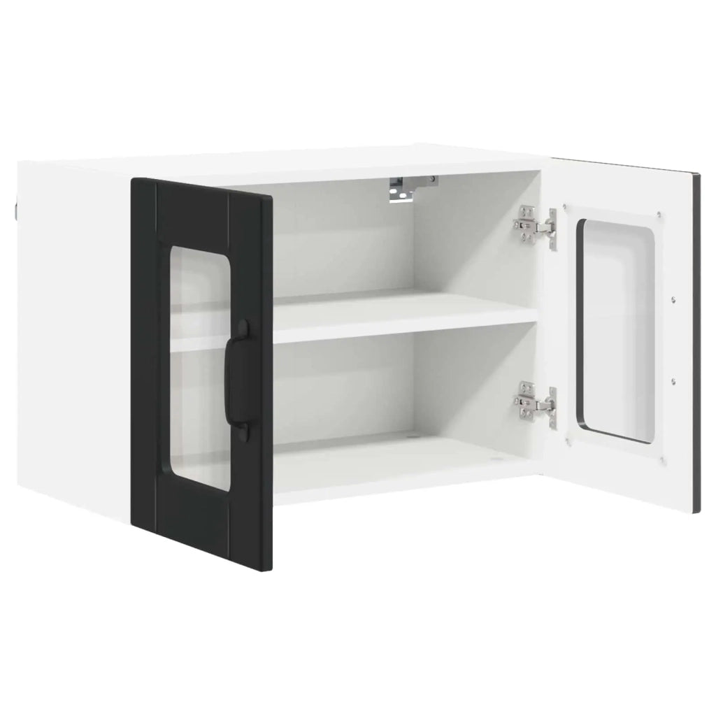 Mobile in vetro da parete PORTO 2 pcs Nero 60 x 31 x 40 cm