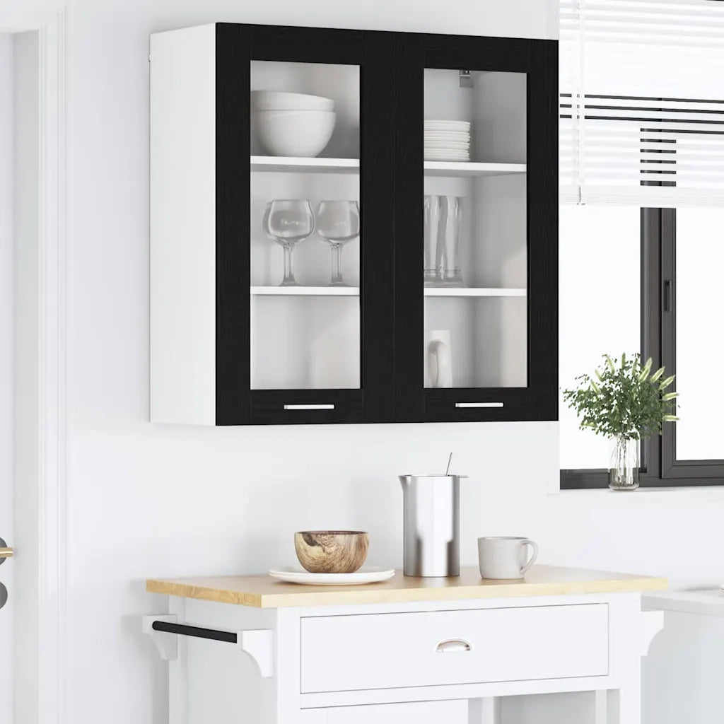 Armadio pensile Rovere Nero 80 x 31 x 80 cm Legno multistrato