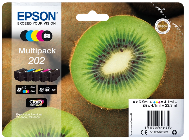 Epson Kiwi Multipack 5-colours 202 Claria Premium Ink