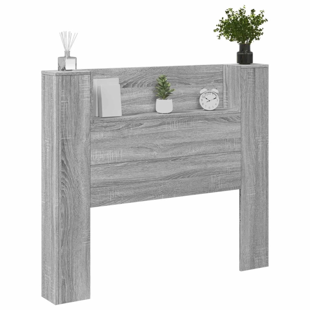 Testiera-Testata Decorativa Grigio Sonoma 120 x 16,5 x 103,5 cm Legno multistrato