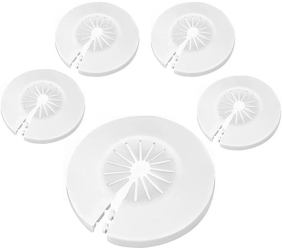 Foglia di protezione per tubo di riscaldamento - diametro 30-55 mm - 5 pezzi - bianco - alta qualità PP - facile da installare