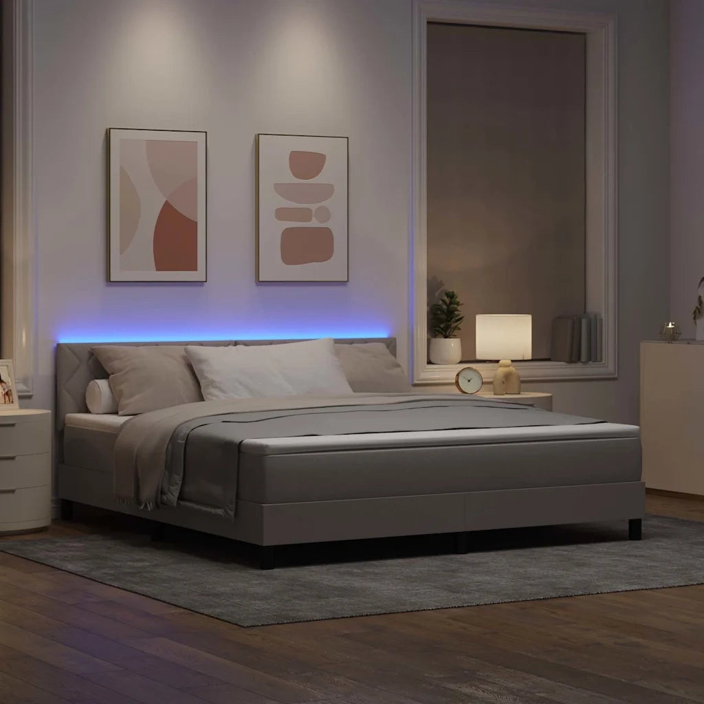 Letto a molle con materasso con led Talpa 180 x 200 cm Tessuto 3342307