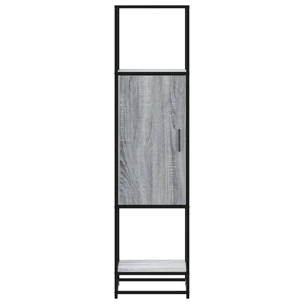 Credenza Grigio Sonoma 35,5x35x139 cm Legno Multistrato Metallo 849037