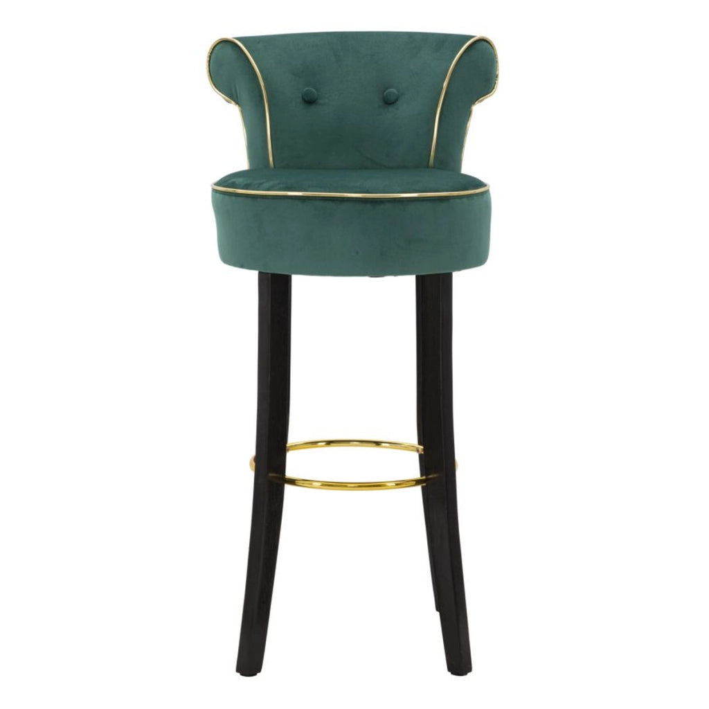 Sgabello Alto VKH443, Verde, Metallo, 46x48x96 cm