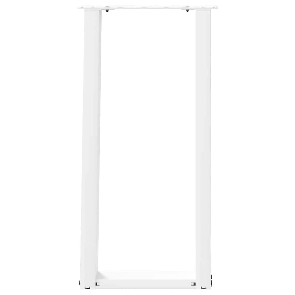 Set di 2 gambe regolabili per tavolo consolle a forma di U 38 x 72-73 cm design moderno acciaio bianco 02_0057063