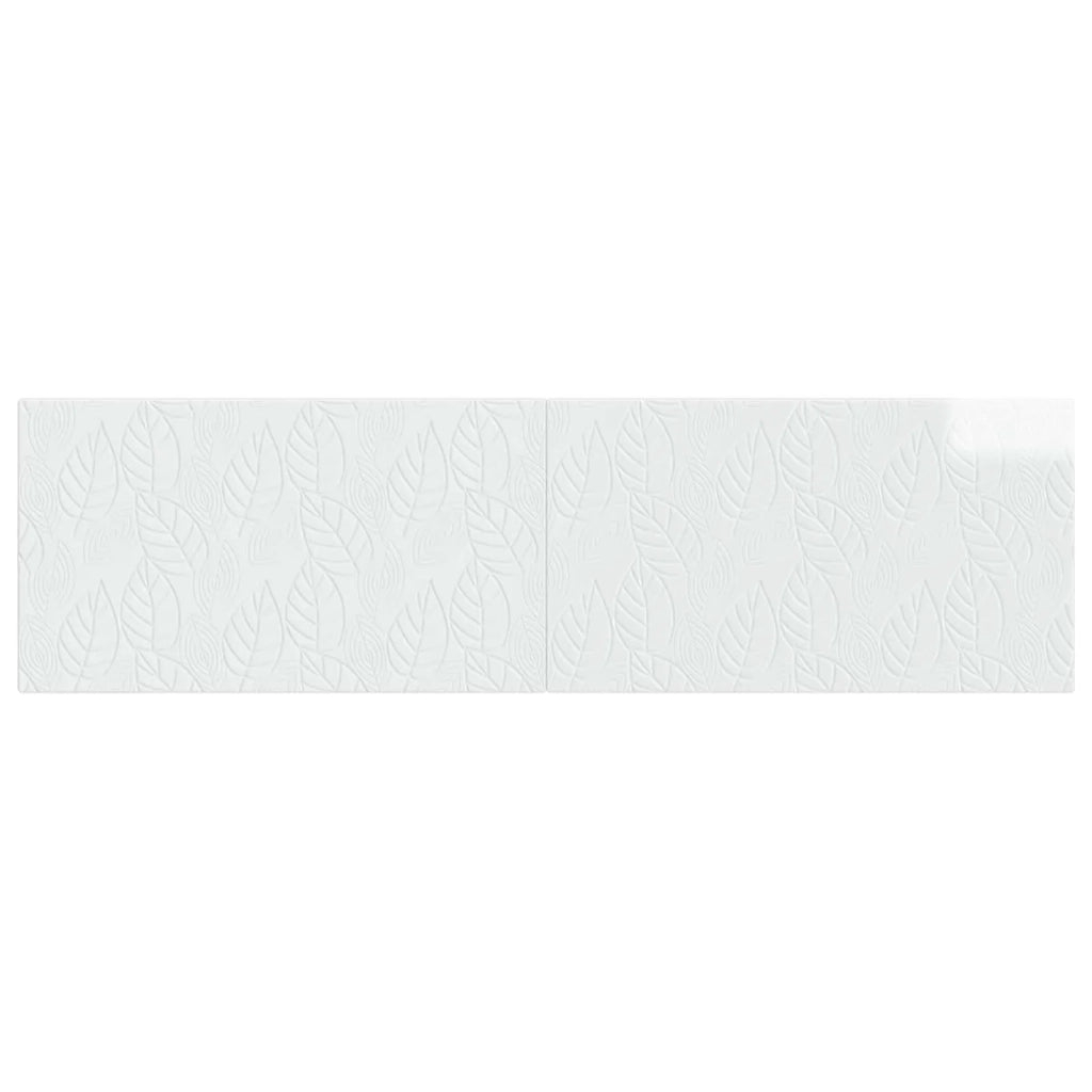 Testiera da Muro DELFT Bianco Lucido Legno ingegnerizzato 897159