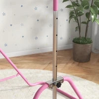 Sbarra per Trazioni Pieghevole per Bambini 3-8 Anni con Altezze Regolabili in Acciaio, 154x106.2x88.5-128.5cm, Rosa