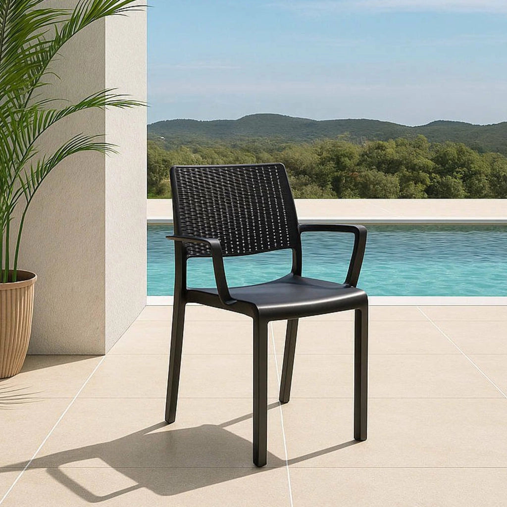 Monzuno, Sedia da Esterno una Sedia Made in Italy, Grigio Antracite