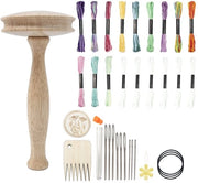 Kit di riparazione per calzini e maglioni con impugnatura comoda - Modello Paddenstoelvorm - Dimensioni: 24 x 15 x 8 cm - Peso: 0,3 kg - Materiale: legno - Caratteristiche: ergonomico, facile da utilizzare