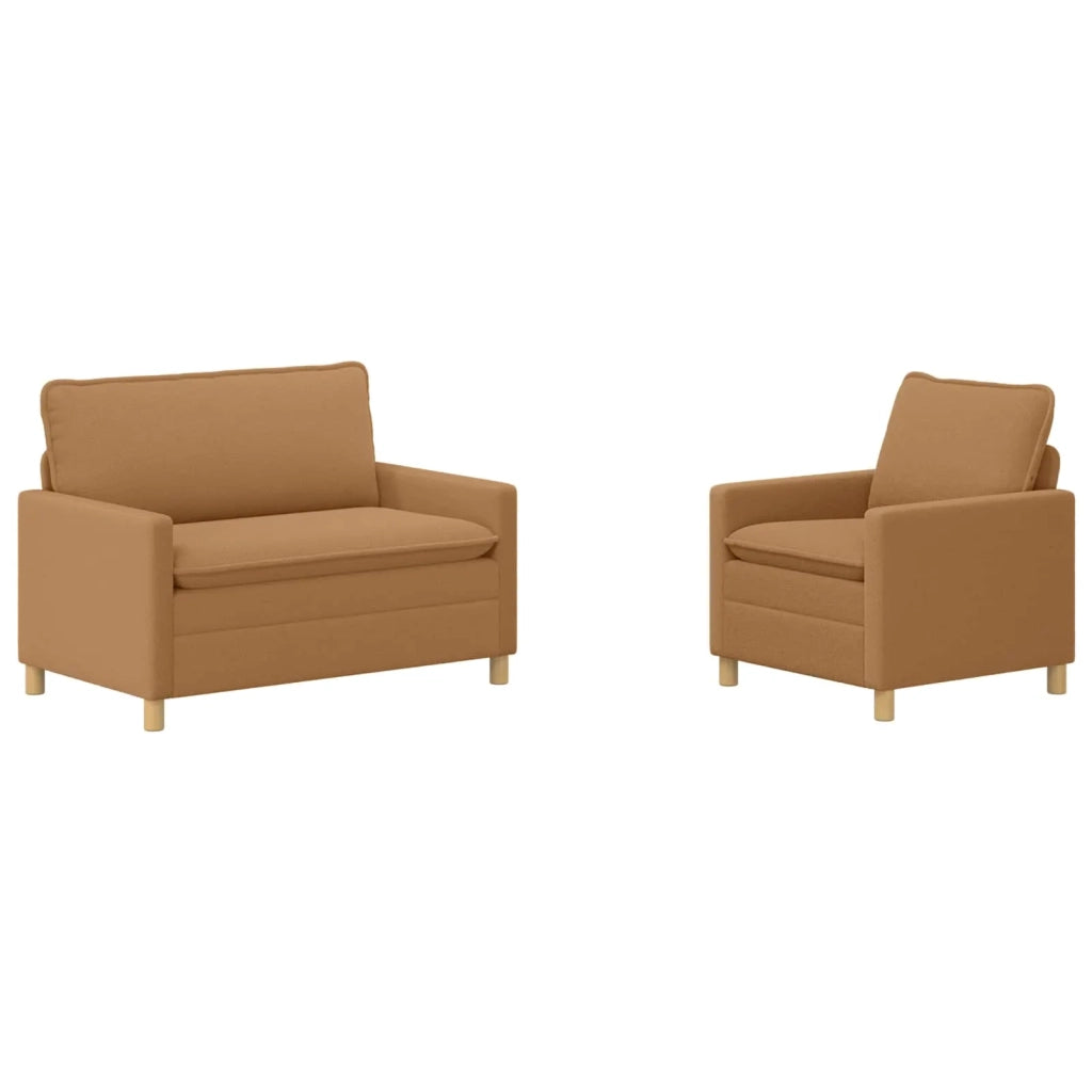 Set di divani 2 pz Beige Tessuto 3417040
