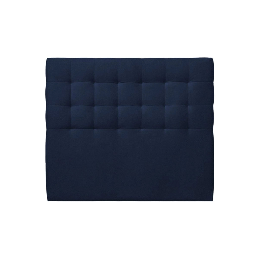 Testiera in tessuto velluto blu oceano imbottita L160 cm