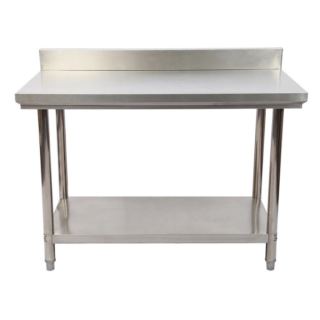 Tavolo da lavoro in acciaio inox con bordo di protezione 100 x 60 cm 16_0002501