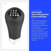 Manettino di cambio universale - 6 marce - Pelle PU - Metallo di alta qualità - Installazione semplice - Progettazione ergonomico - Manettino di cambio