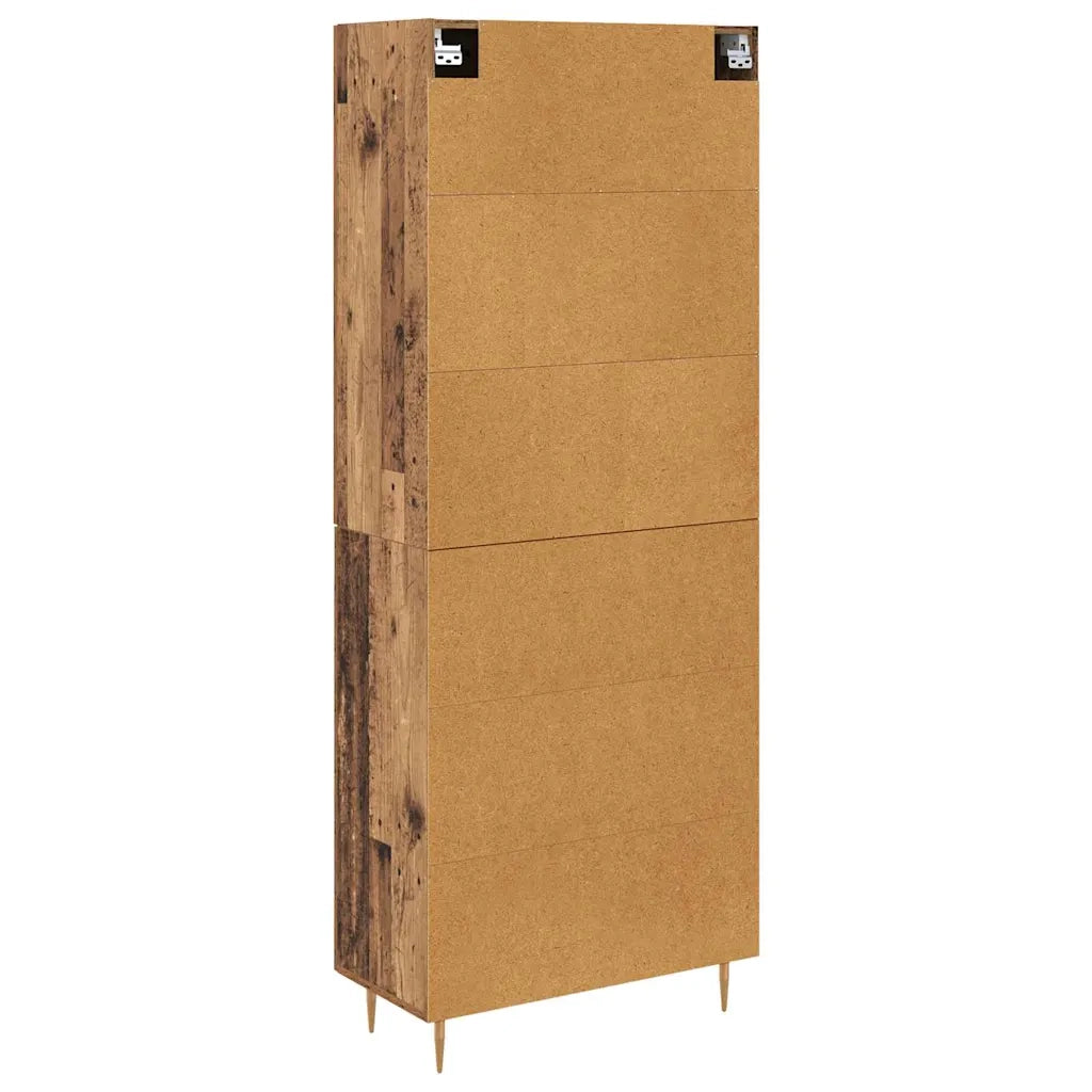 Credenza | Madia | Buffet da pranzo | Armadio da pranzo Legno vecchio 69,5 x 34 x 180 cm Legno multistrato