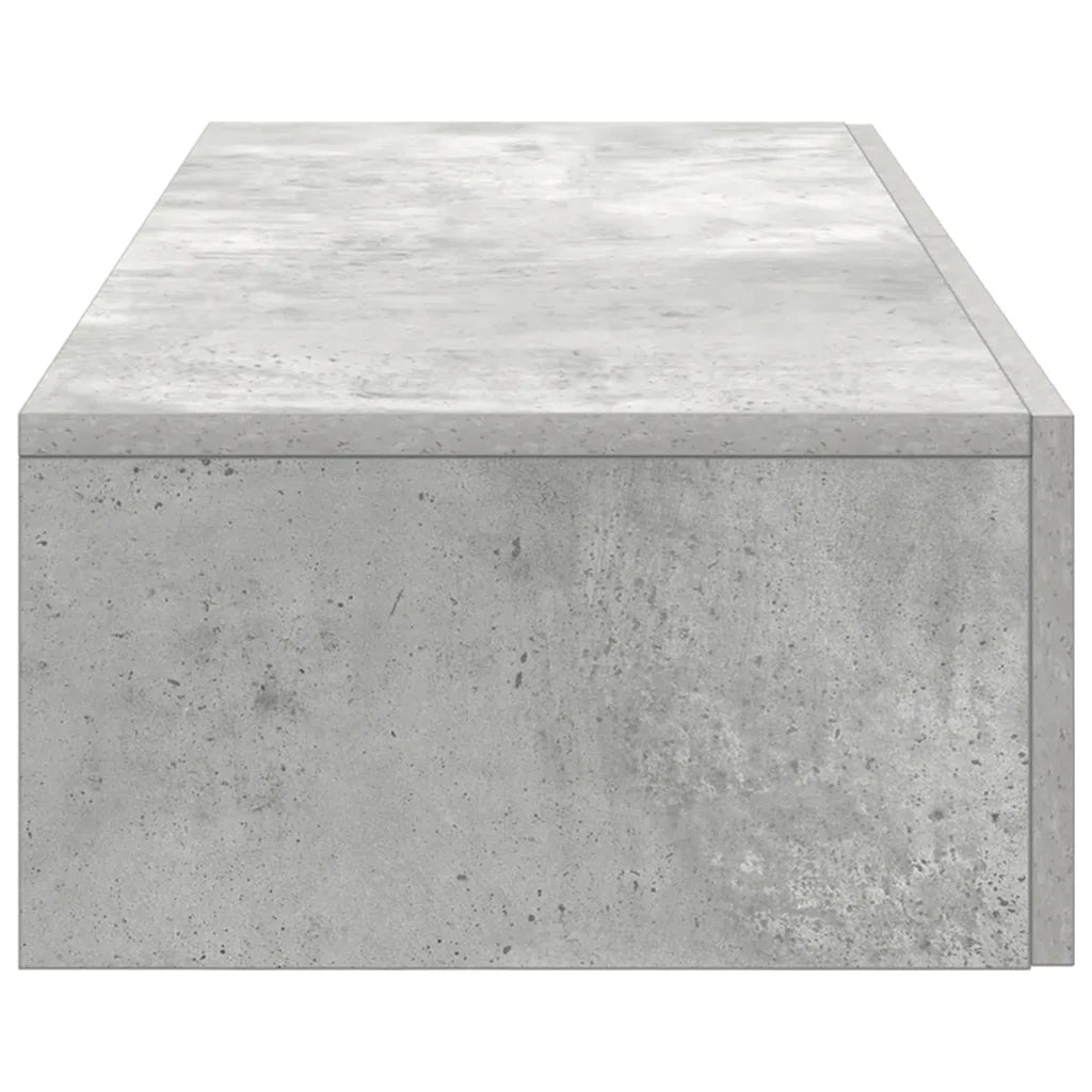 Scaffale a Parete con Cassetti Grigio 100x36x19cm in Truciolato 859989